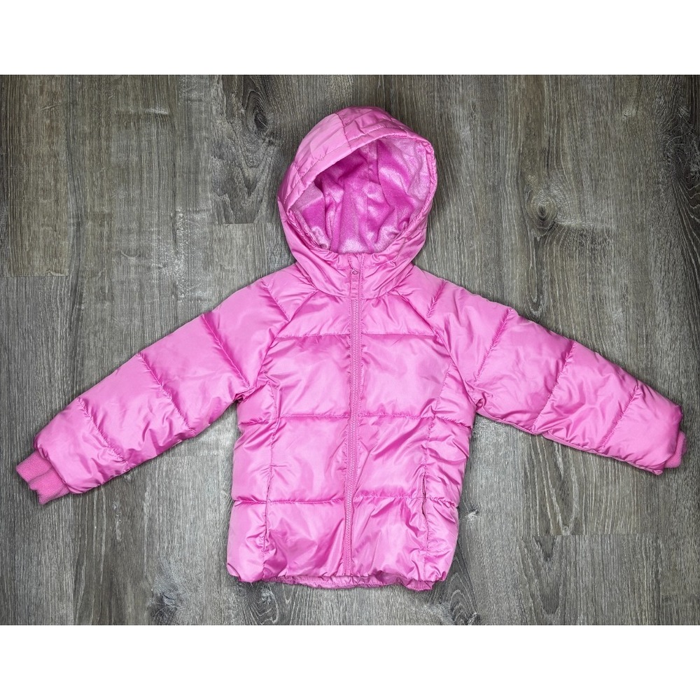 Swiss Tech Youth Girls Pink Fleece Lined Puffer Winter Coat Hooded‎ Size 4/5 XS